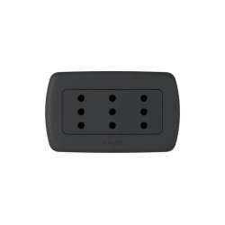 Toma Triple Modular Negro 3...