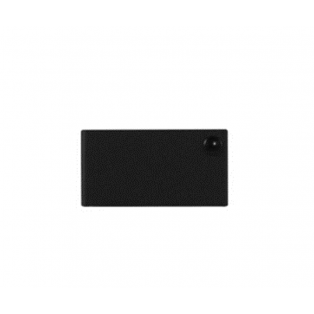 Placa Decorativa Legrand Dooxie Redonda 1 Estación - Acabado Negro Terciopelo - Para Caja 40 Mm
